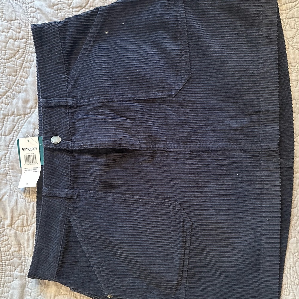 Roxy Dark Blue Corduroy Skirt